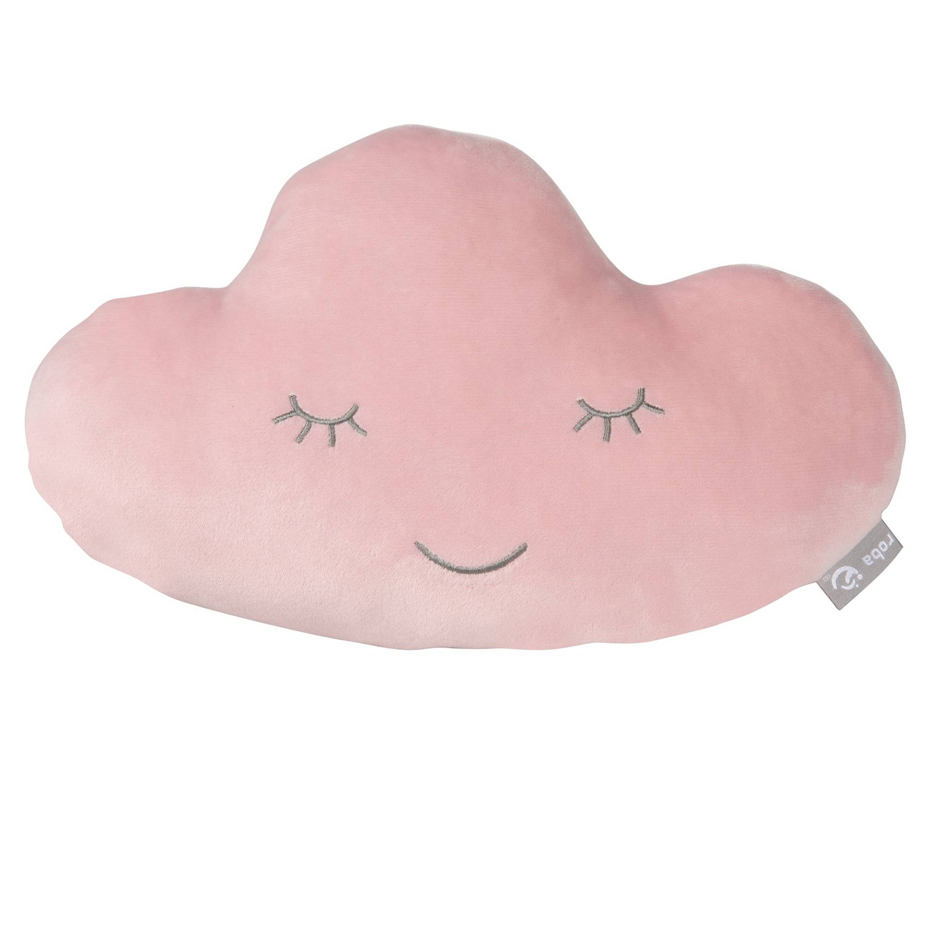 roba Kuschelkissen Wolke  'roba Style', Rosa/Mauve, flauschiges Dekokissen für Baby- & Kinderzimmer