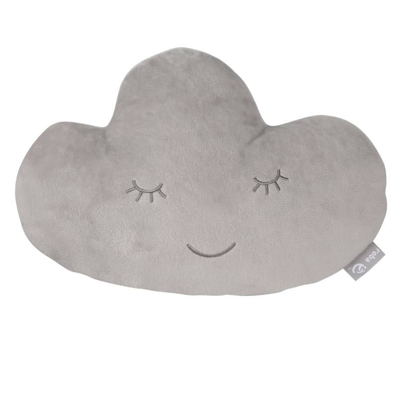 roba Kuschelkissen Wolke 'roba Style', Silbergrau, flauschiges Dekokissen für Baby- & Kinderzimmer
