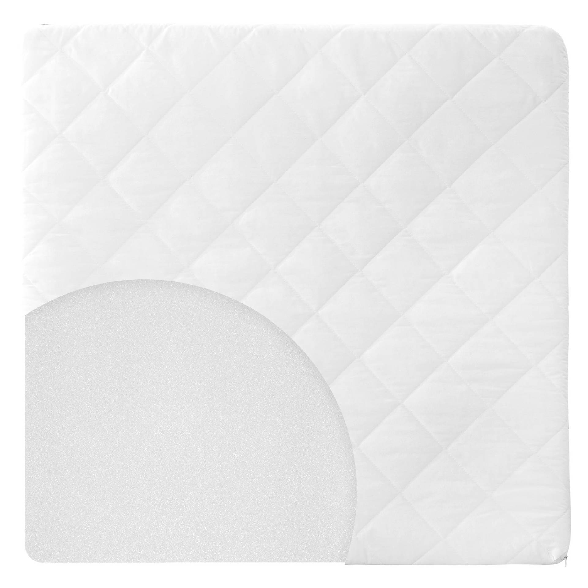 roba Laufgittermatratze für Laufgitter 100 x 100 cm, Laufstall-Matratze weiß, gesteppt