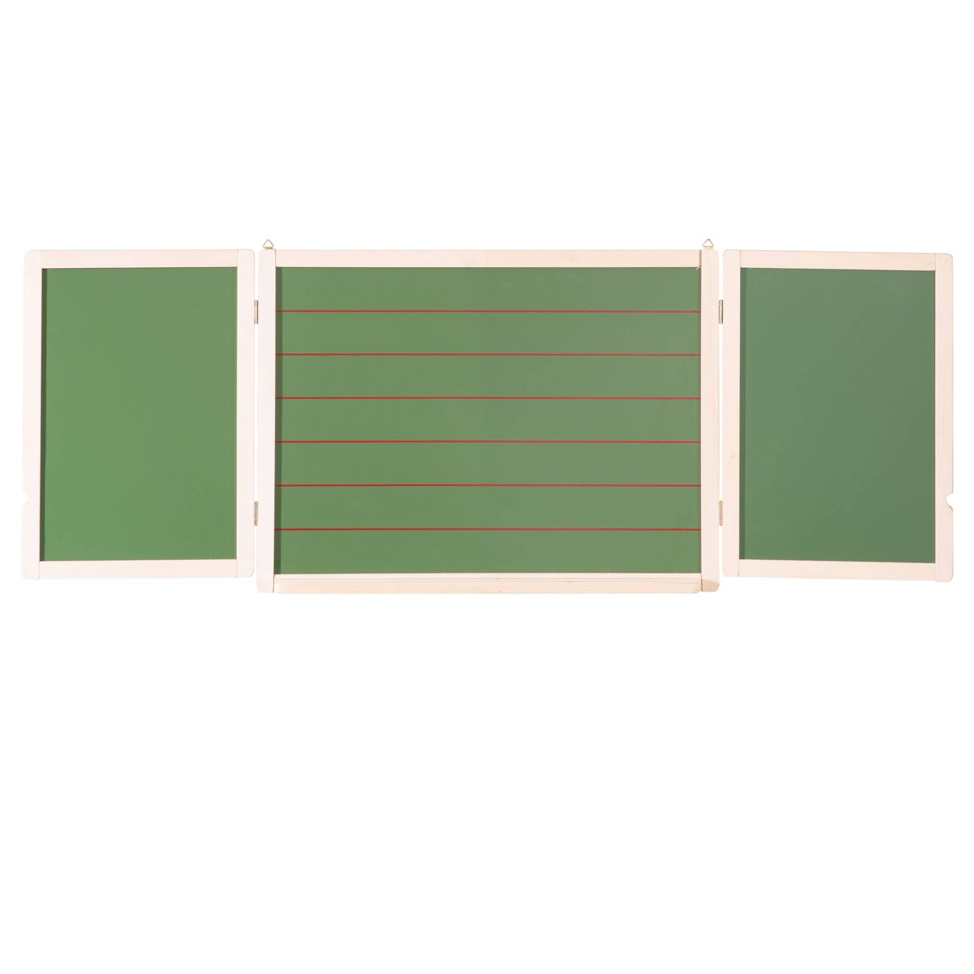 roba Mal- & Schreibtafel, Hängetafel faltbar, magnetisch weiß, Kreidetafel liniert, Tafellack