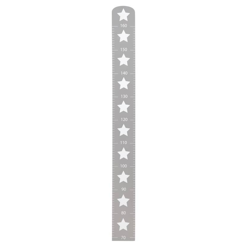 roba Messlatte 'Little Stars' mit Sterne Motiv, Skala bis 160 cm, Messleiste aus Holz, grau