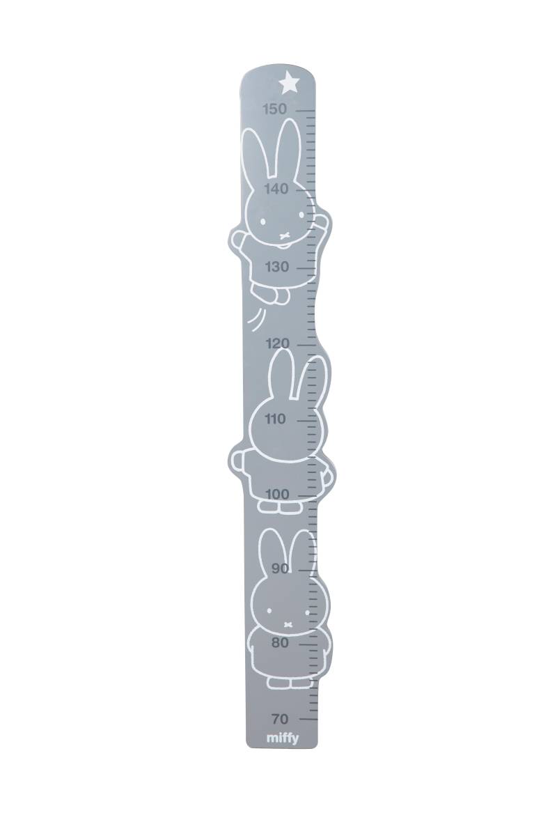 roba Messlatte 'miffy®', bedruckt, Skala von 70 cm bis 150 cm für Kinder, weiß/grau