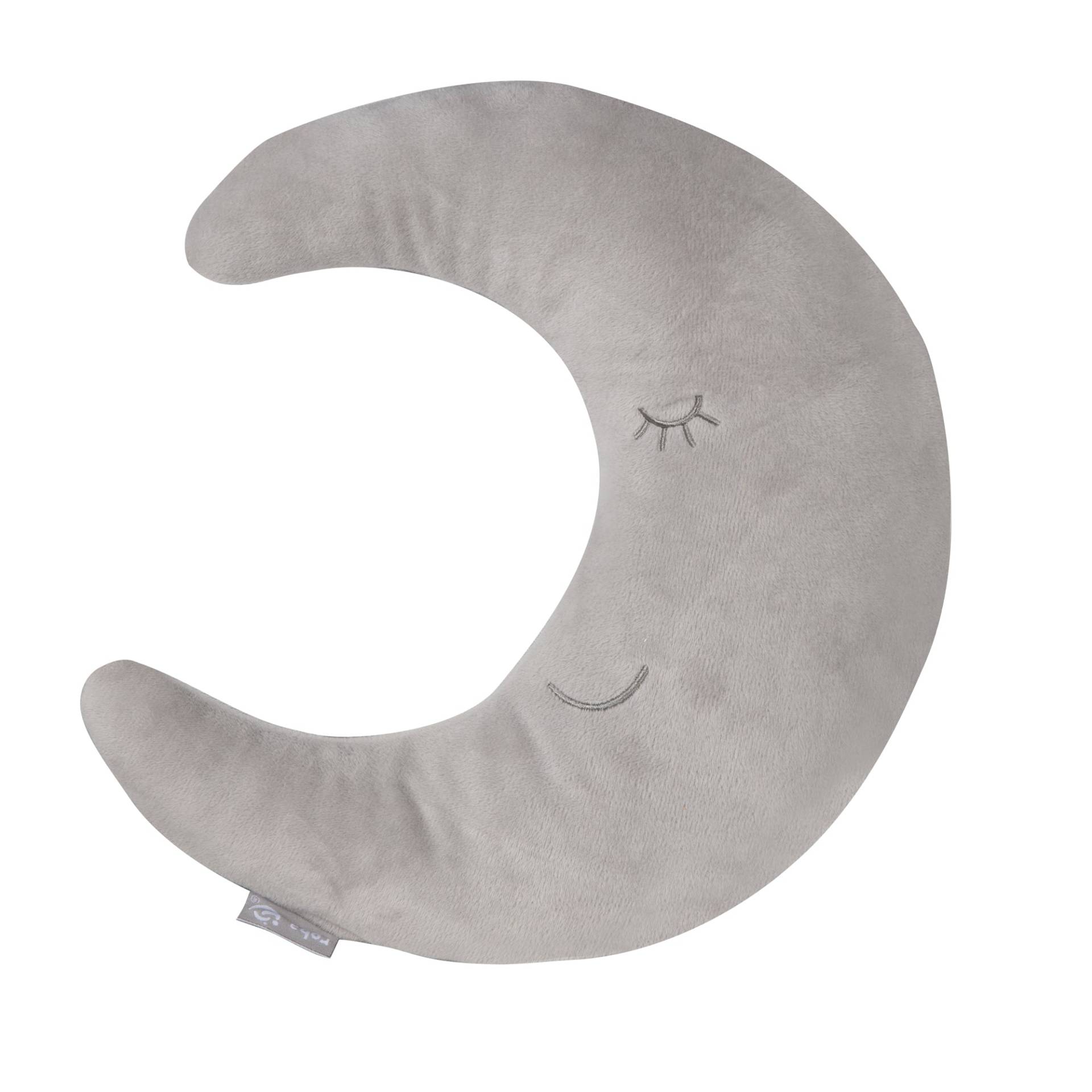 roba Nackenkissen in Mond-Form 'roba Style' - Flauschiges Dekokissen - Silbergrau