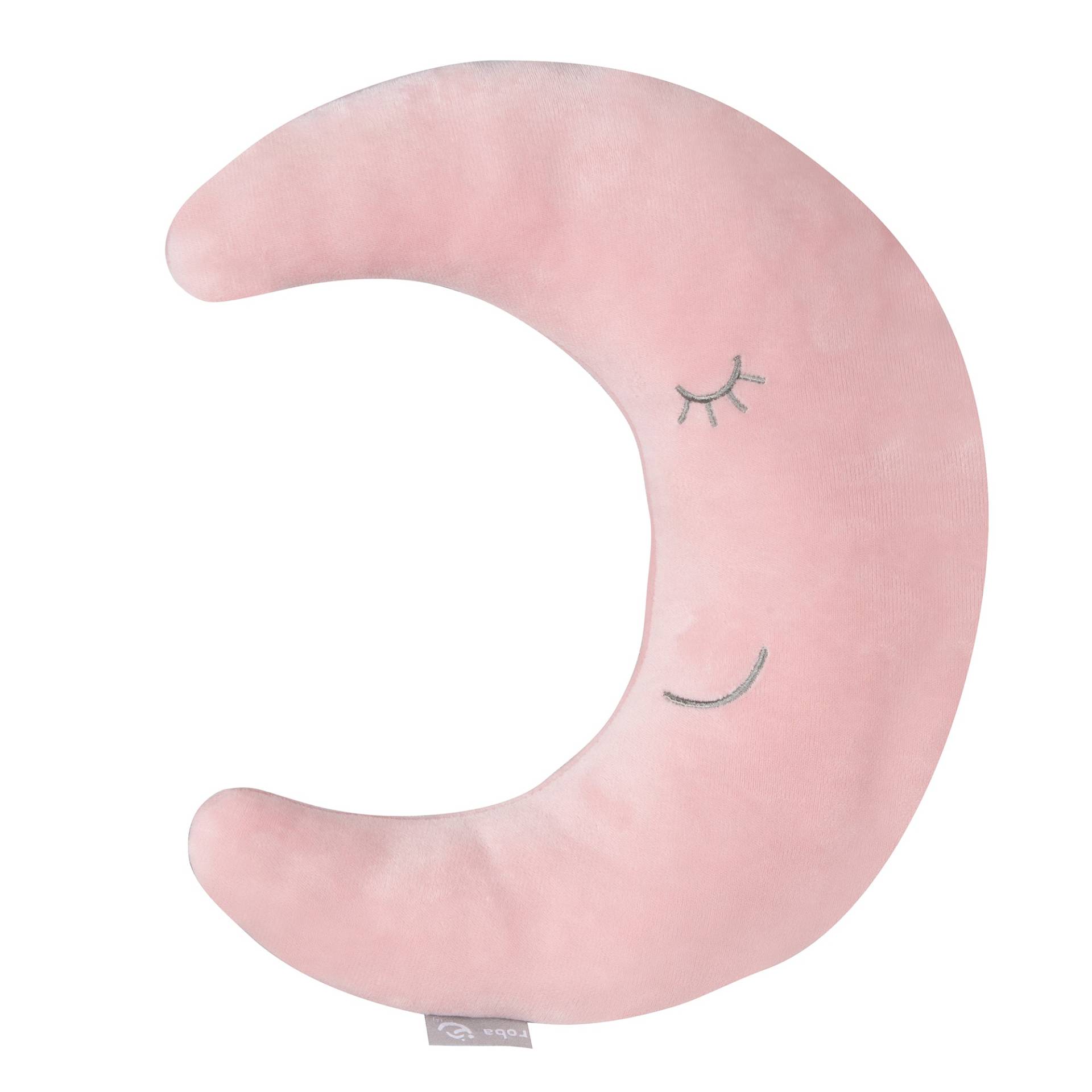 roba Nackenkissen in Mond-Form 'roba Style' - Weiches Dekokissen - Rosa / Mauve