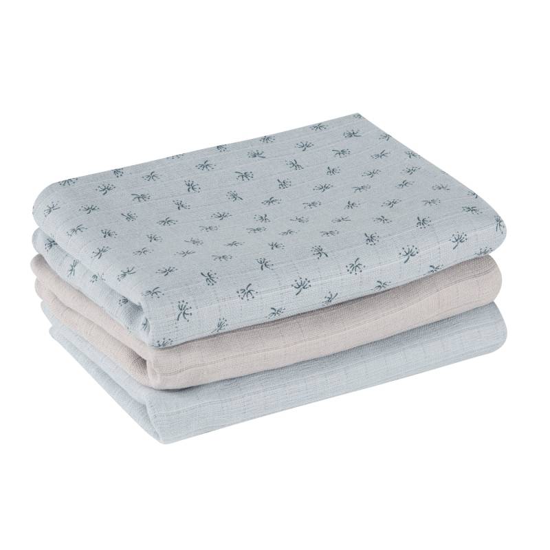 roba Organic 3er Windelset 'Lil Planet' hellblau/sky, Musselin-Stoff, Bio-Baumwolle, GOTS, 80 x 80 cm roba Organic 3er Windelset 'Lil Planet' hellblau/sky, Musselin-Stoff, Bio-Baumwolle, GOTS, 80 x 80 cm
