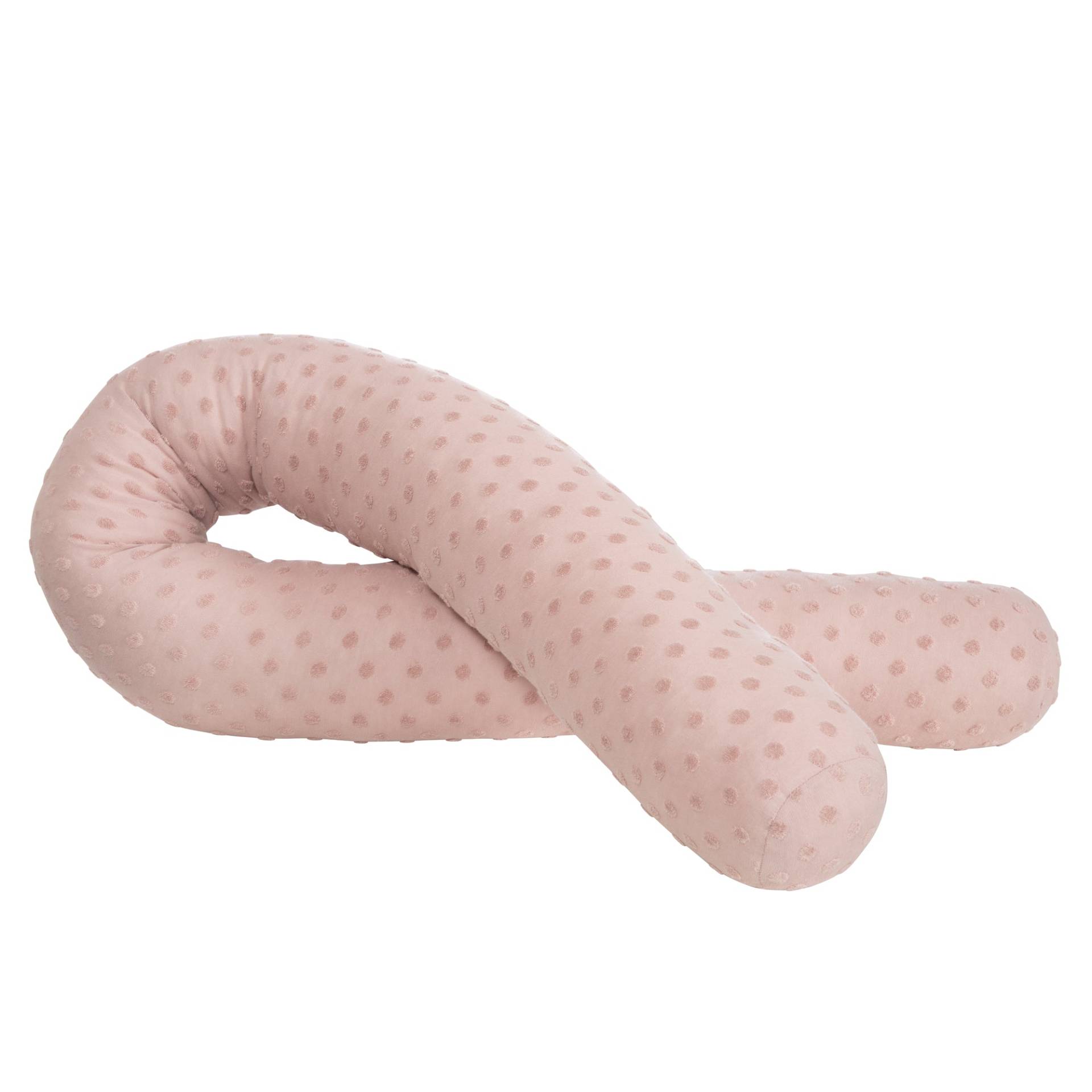 roba Organic Bettschlange 'Lil Planet' - Bio-Baumwolle - 170 cm lang, Ø 12 cm - Rosa