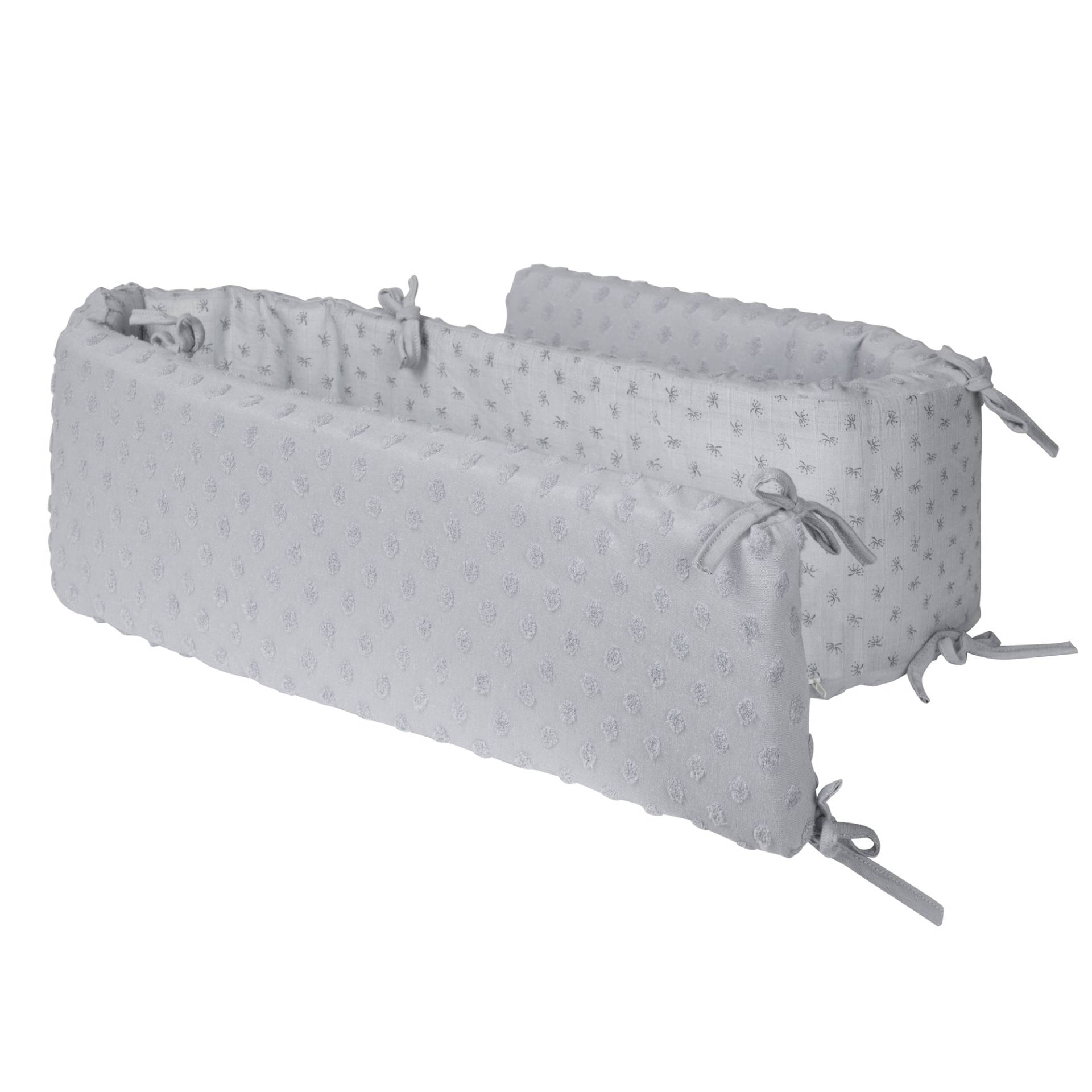 roba Organic Nestchen 'Lil Planet' für Betten 60 x 120 - 70 x 140 cm - Bio-Baumwolle - Silbergrau