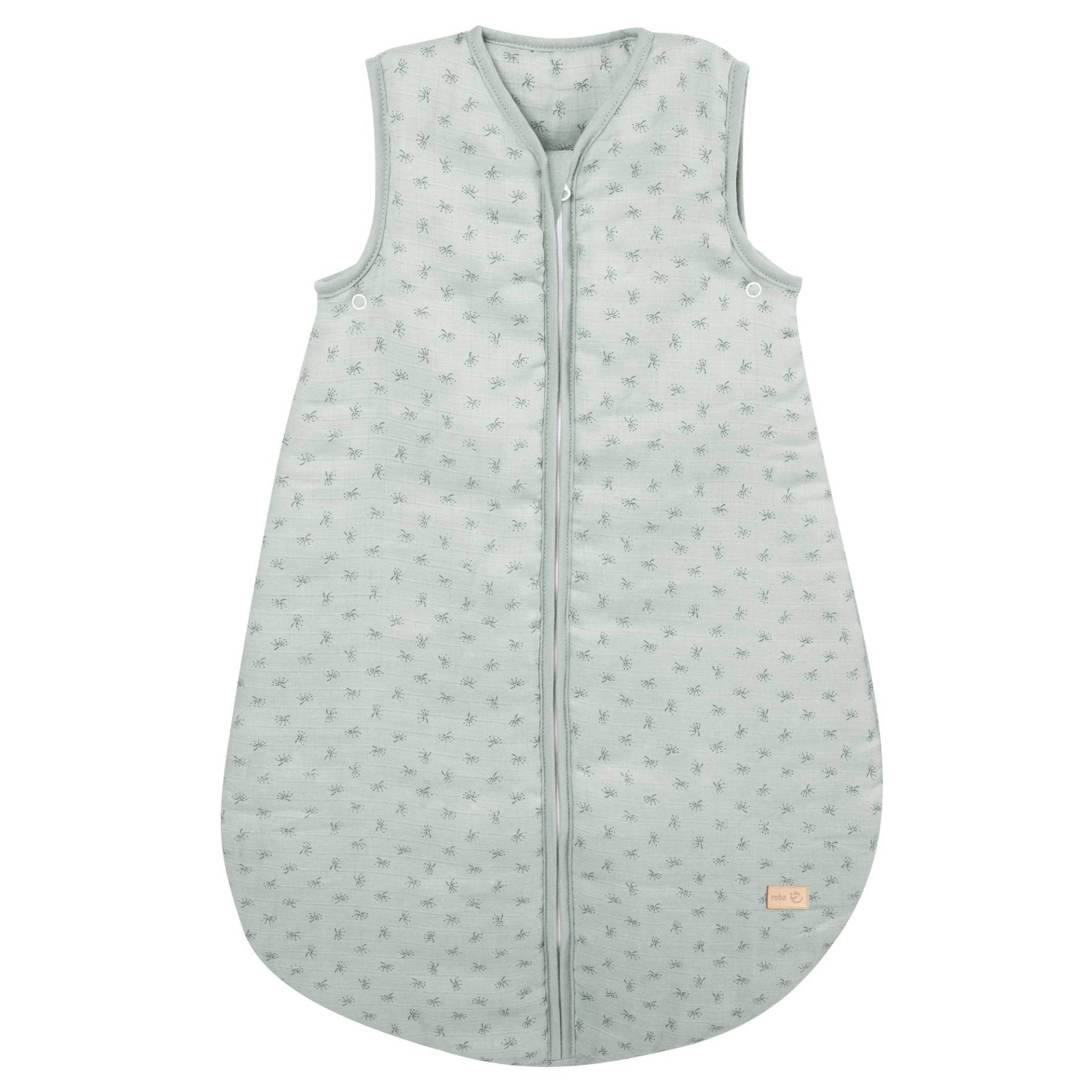 roba Organic Schlafsack 'Lil Planet' frosty green, 70 - 110 cm, aus Bio-Musselin (GOTS)