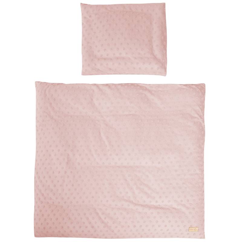 roba Organic Wiegenbettwäsche 'Lil Planet', 2-tlg, rosa/mauve, 80 x 80 cm, Jersey GOTS zertifiziert