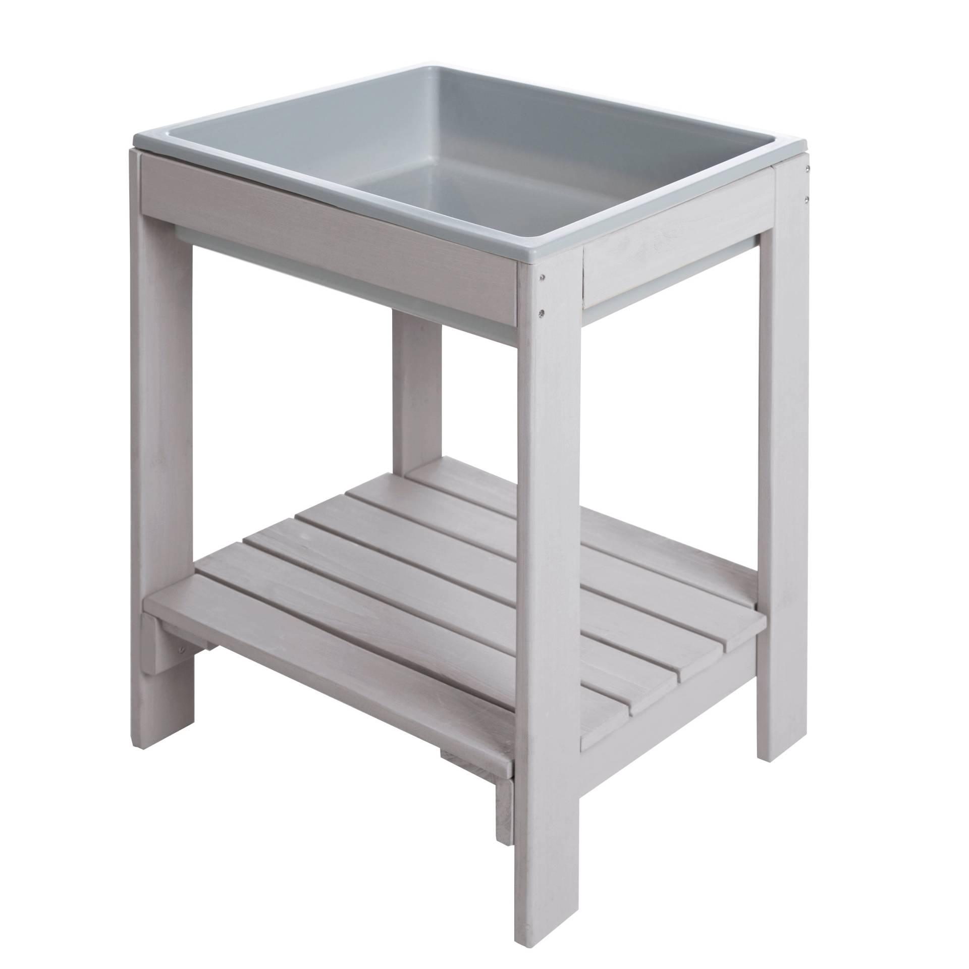roba Outdoor+ Spieltisch 'Tiny', wetterfester Massivholz, Sand- & Matschtisch, grau lasiert
