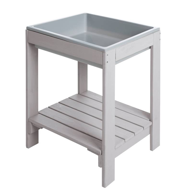 roba Outdoor+ Spieltisch 'Tiny', wetterfester Massivholz, Sand- & Matschtisch, grau lasiert