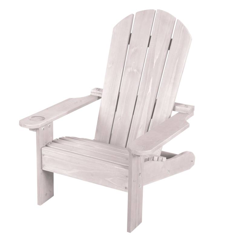 roba Outdoor-Kinderstuhl "Deck Chair" - Liegestuhl aus FSC-zertifiziertem Holz - Grau lasiert