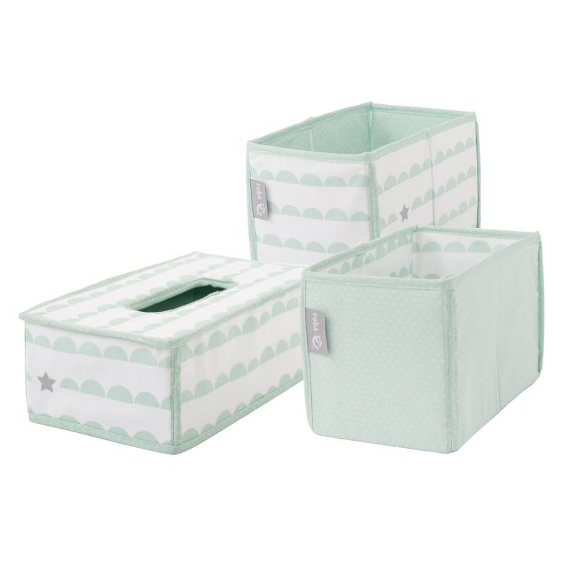 roba Pflegeorganizer-Set 'Happy Cloud', 3-tlg, 2 Boxen für Windeln & Zubehör, 1 Feuchtücherbox, mint roba Pflegeorganizer-Set 'Happy Cloud', 3-tlg, 2 Boxen für Windeln & Zubehör, 1 Feuchtücherbox, mint