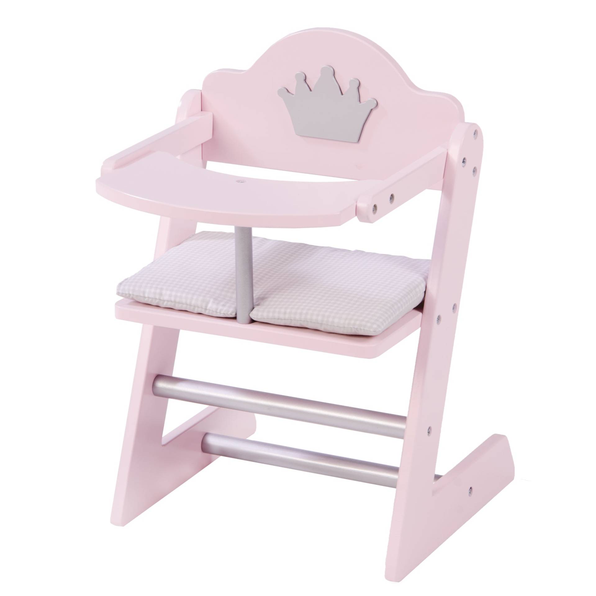 roba Puppenhochstuhl 'Prinzessin Sophie', für Puppen & Babypuppen, rosa/silber mit Krone
