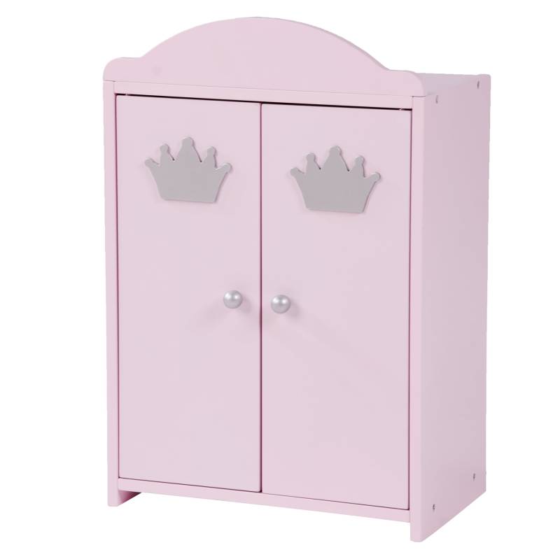 roba Puppenkleiderschrank 'Prinzessin Sophie', 2-türig, rosa lackiert, inkl. Kleiderstange & Boden