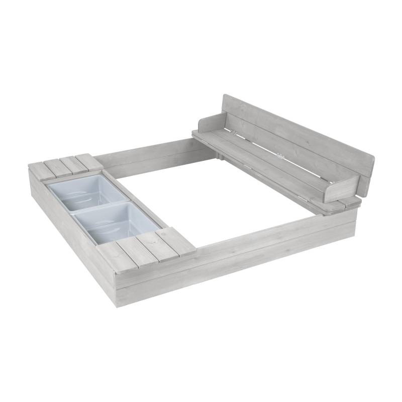 roba Sandkasten 'Outdoor +' grau lasiert, inkl. aufklappbare Sitzbank & 2 Spielwannen roba Sandkasten 'Outdoor +' grau lasiert, inkl. aufklappbare Sitzbank & 2 Spielwannen