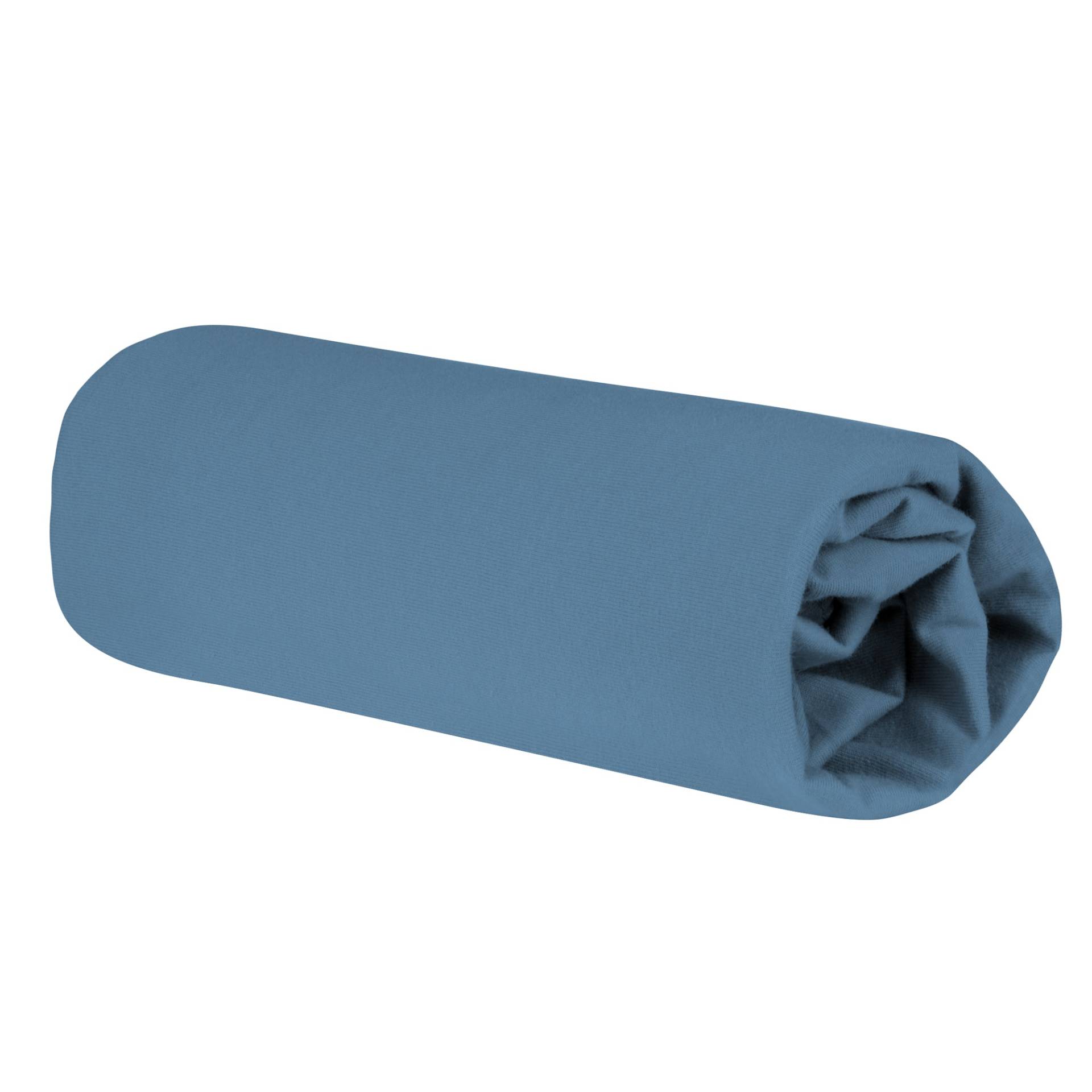 roba Spannbettlaken 'Seashells Indigo' - GOTS & Oeko Tex 100 zertifiziert - Jersey - Blau