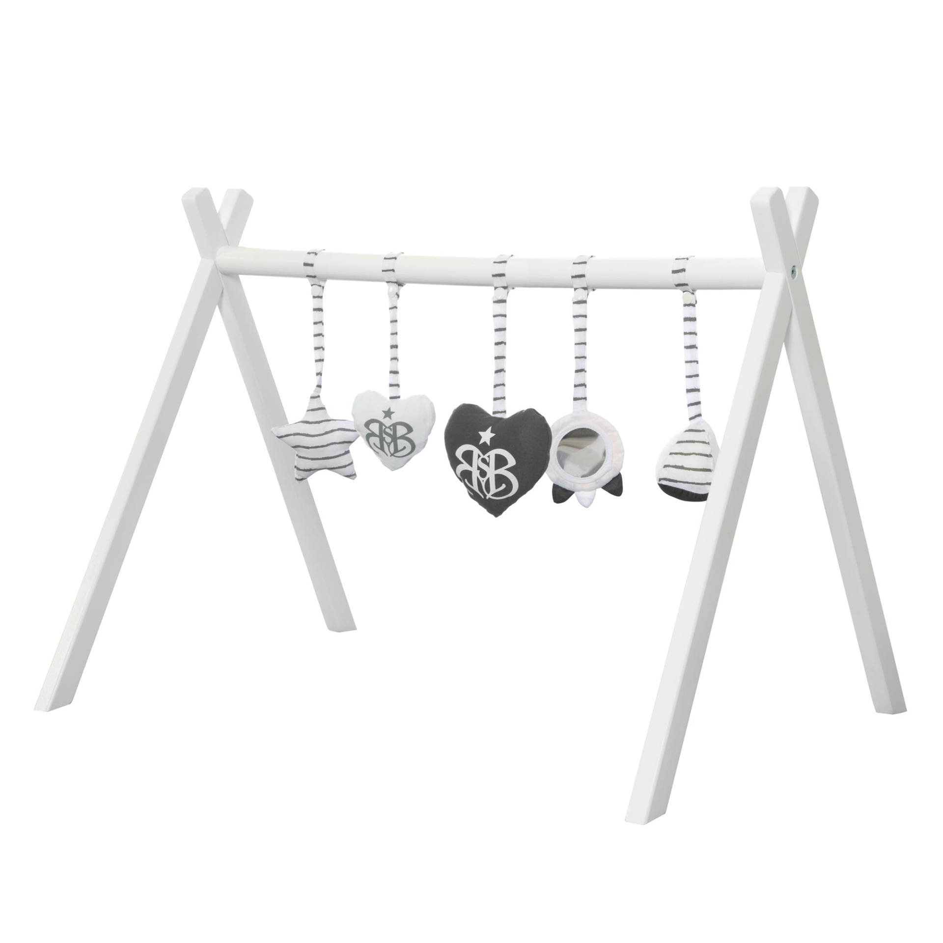 roba Spieltrapez inkl. Spielset 'Rock Star Baby' – universeller Spielebogen aus weiß lackiertem Holz