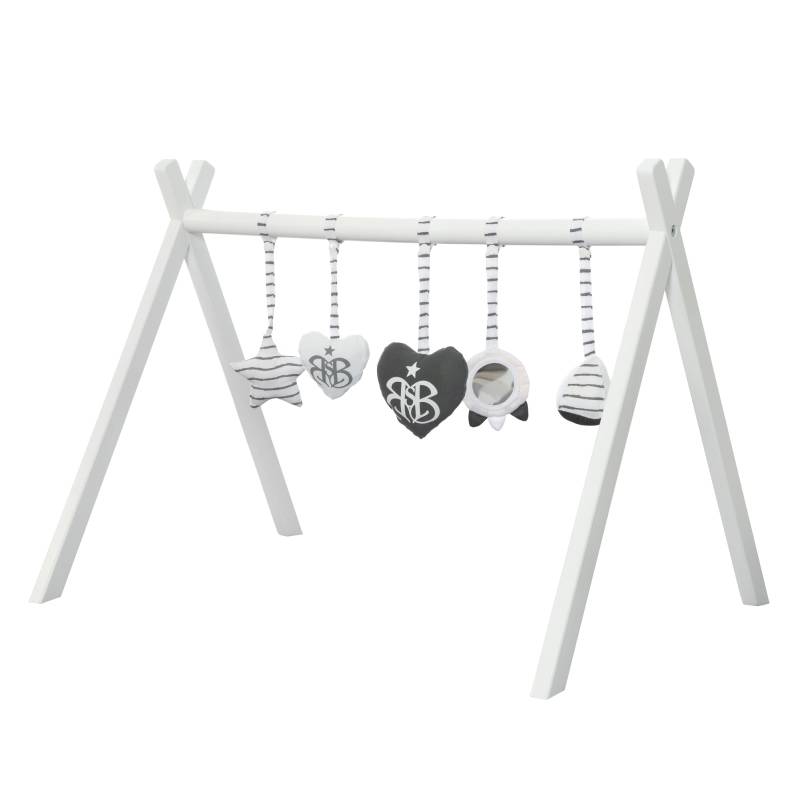 roba Spieltrapez inkl. Spielset 'Rock Star Baby' – universeller Spielebogen aus weiß lackiertem Holz
