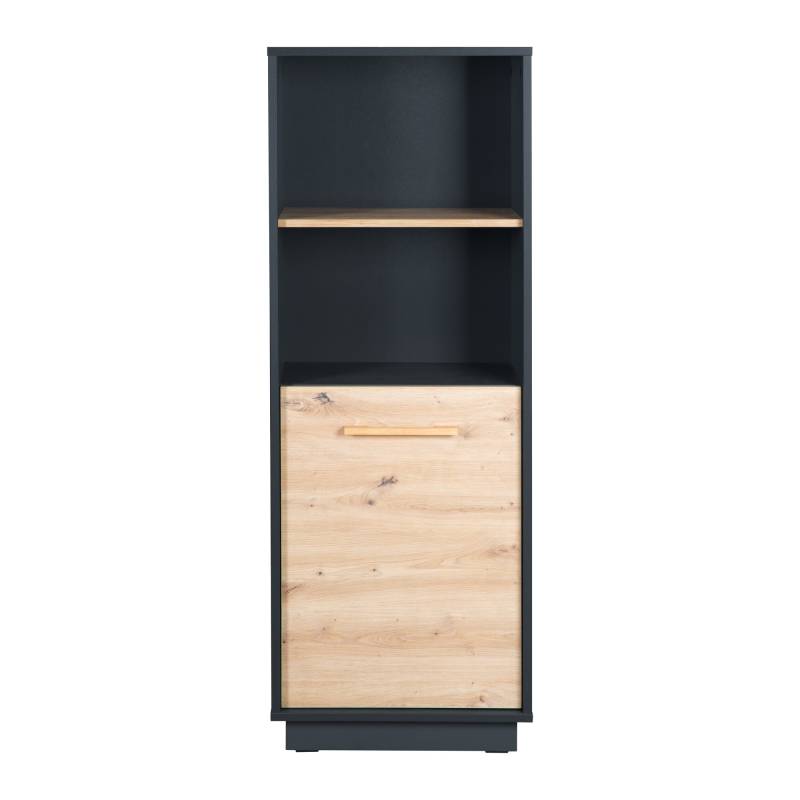 roba Standregal 'Lenn' - mit 2 offenen Fächern - Korpus in Anthrazit - Dekorative Tür in Holdekor 'Artisan Eiche' roba Standregal 'Lenn' - mit 2 offenen Fächern - Korpus in Anthrazit - Dekorative Tür in Holdekor 'Artisan Eiche'