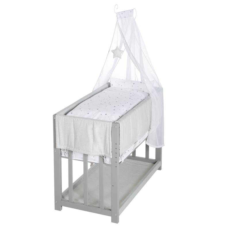 roba Stuben- & Beistellbett 'Sternenzauber grau' 3 in 1, Babybett grau, inkl. kompletten Bettzubehör roba Stuben- & Beistellbett 'Sternenzauber grau' 3 in 1, Babybett grau, inkl. kompletten Bettzubehör