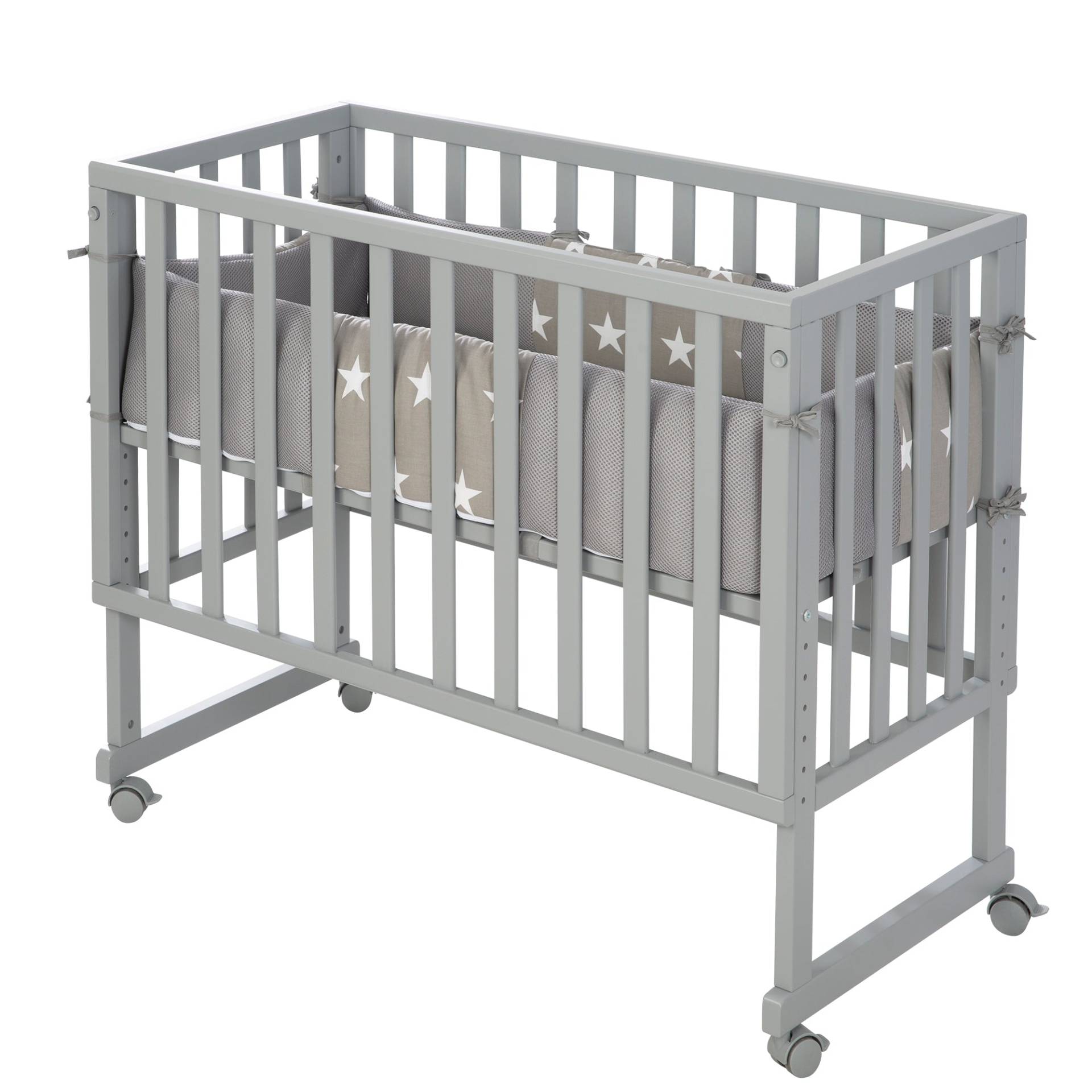 roba Stuben- & Beistellbett 'safe asleep®' 3 in 1 inkl. Matratze & Nestchen 'Little Stars'