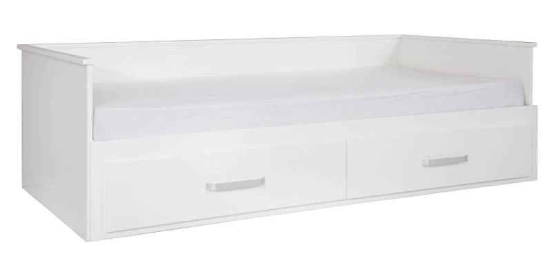 roba Tagesbett 'Moritz', zum Doppelbett ausziehbare, weiß, 2 Schubladen, Gästebett im Kinderzimmer
