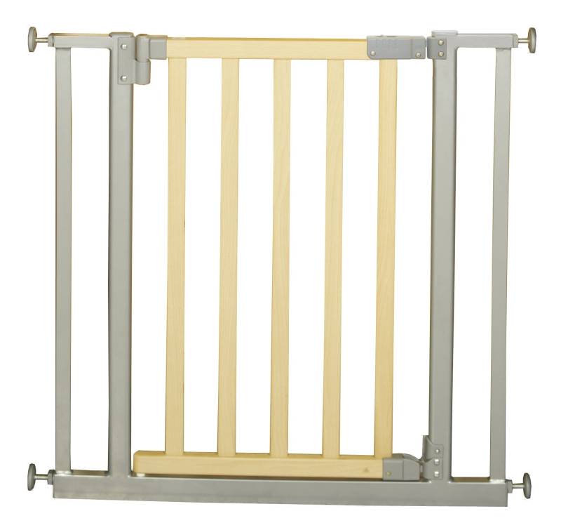 roba Türschutzgitter, Holz/Metall, Breite 77 - 86 cm, Tür- & Treppengitter für Kinder & Haustiere