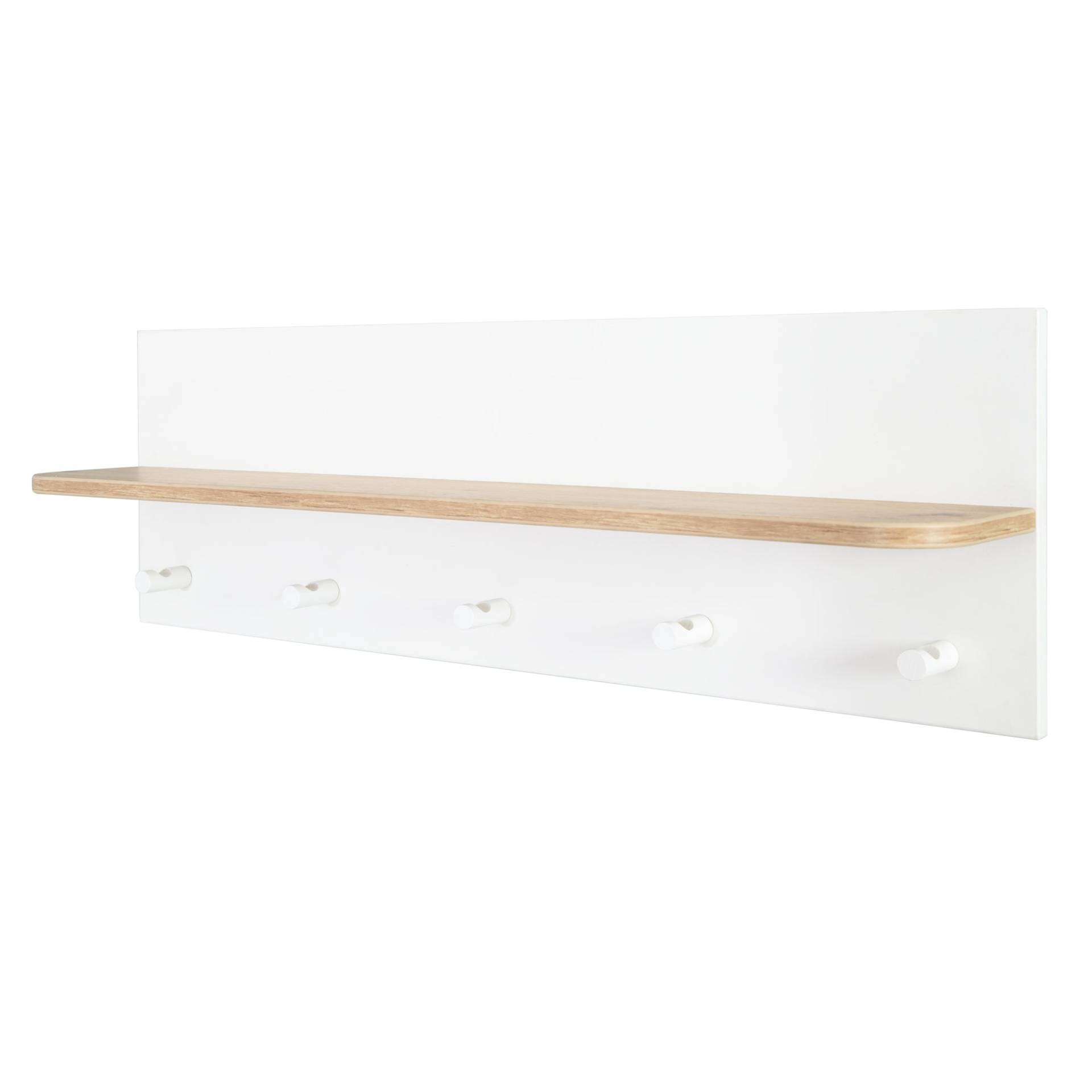 roba Wandgardarobe 'Ava‘ mit Ablage & 5 Garderobenhaken, HxBxT: 28,5 x 90 x 16,5 cm