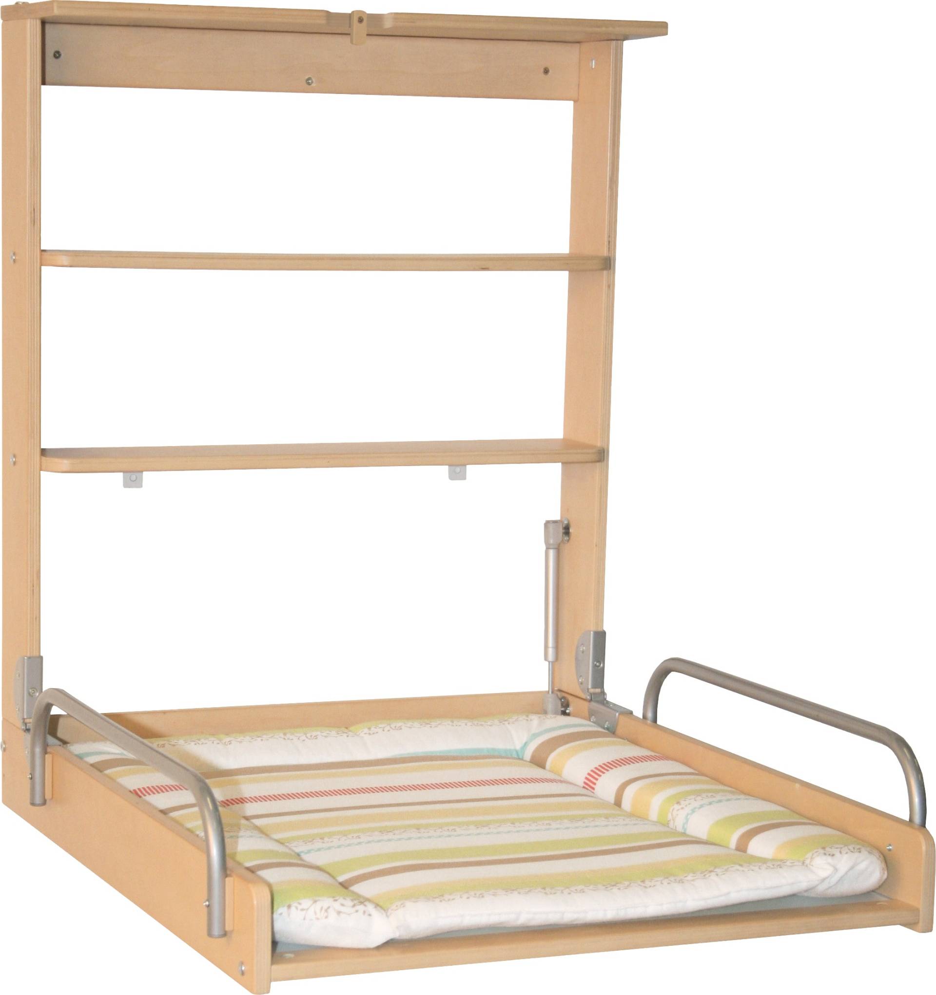 roba Wandwickelregal, klappbares Wickelregal, natur inkl. Wickelunterlage 'Dschungelbaby'