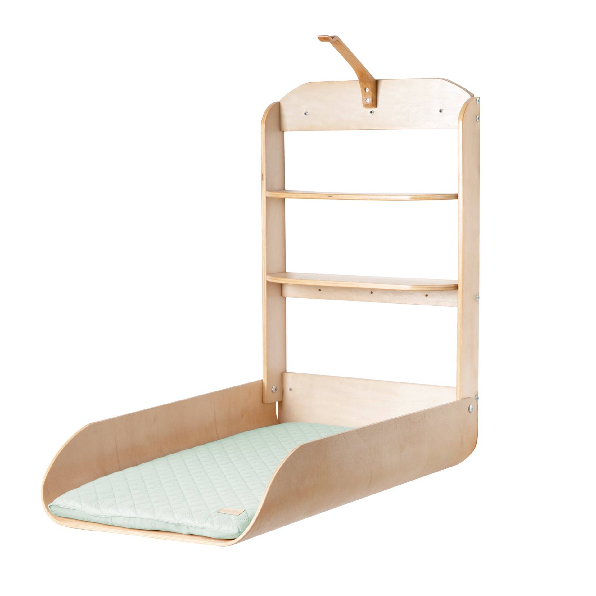 roba Wandwickelregal aus Formholz + Wickelauflage 'roba Style frosty green'