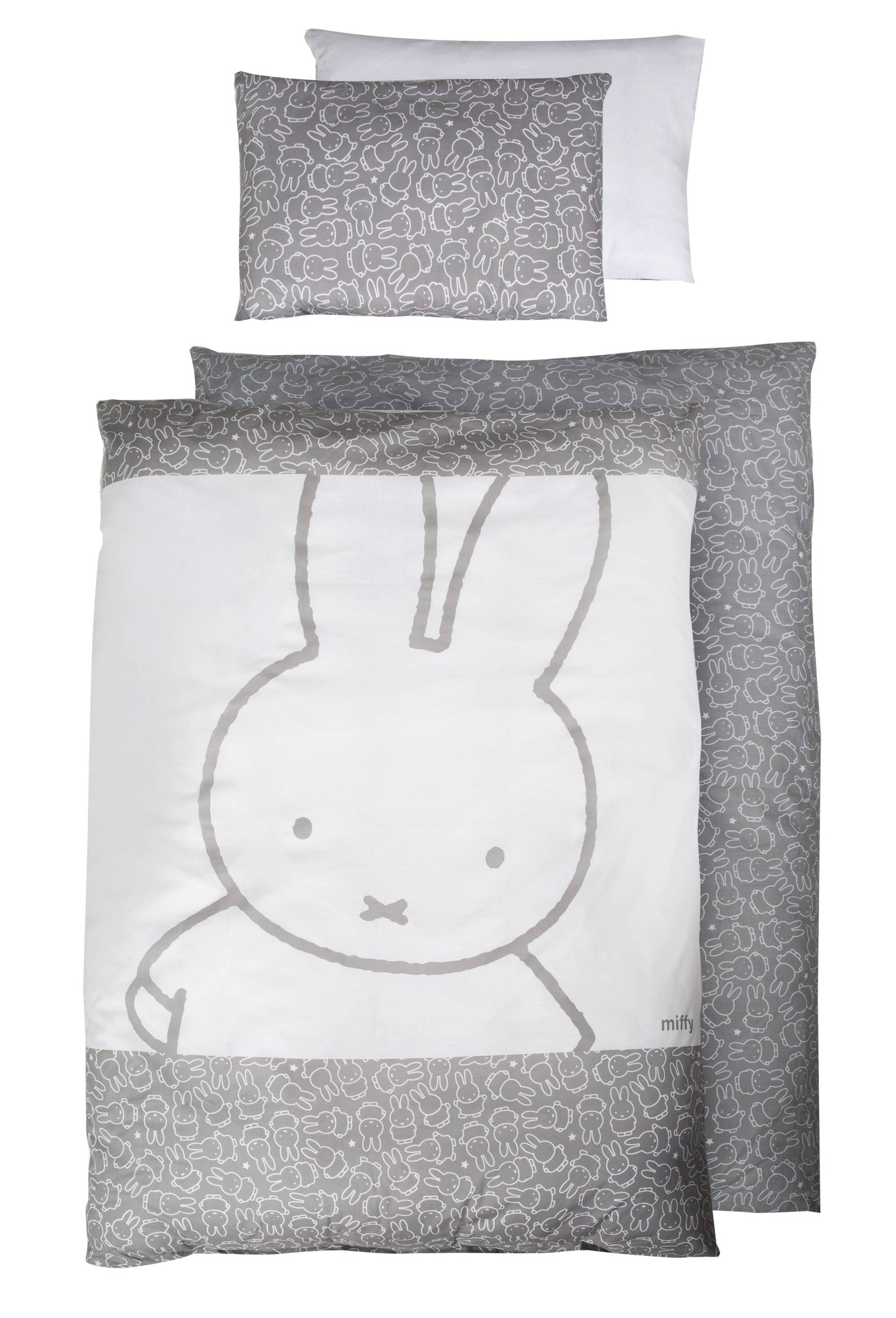 roba Wendebettwäsche 'miffy®', 2-tlg, Kinderbettwäsche 100 x 135 cm, 100 % Baumwolle