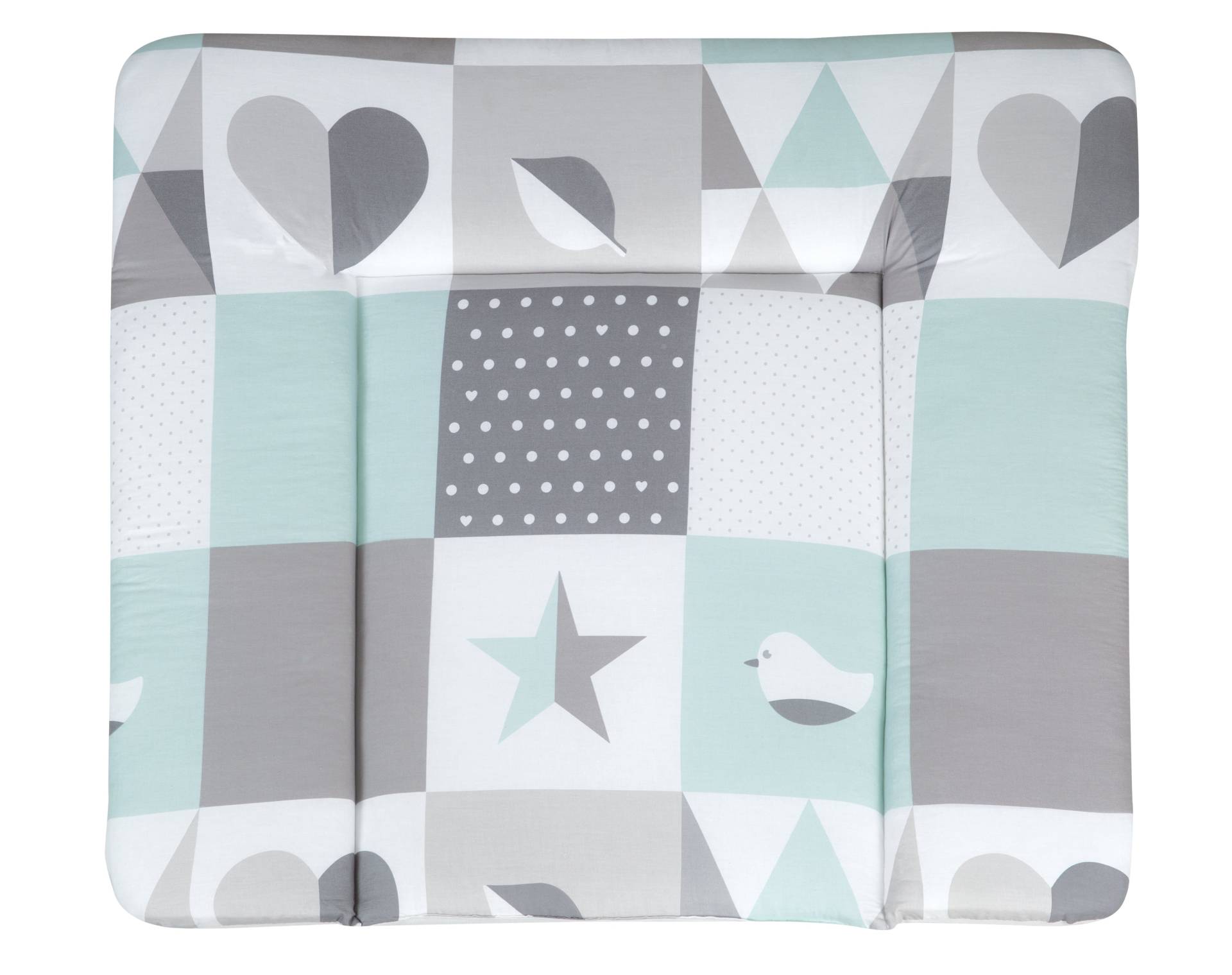 roba Wickelauflage 'Happy Patch mint', 85 x 75 cm, weiche Wickelunterlage, PU beschichtet