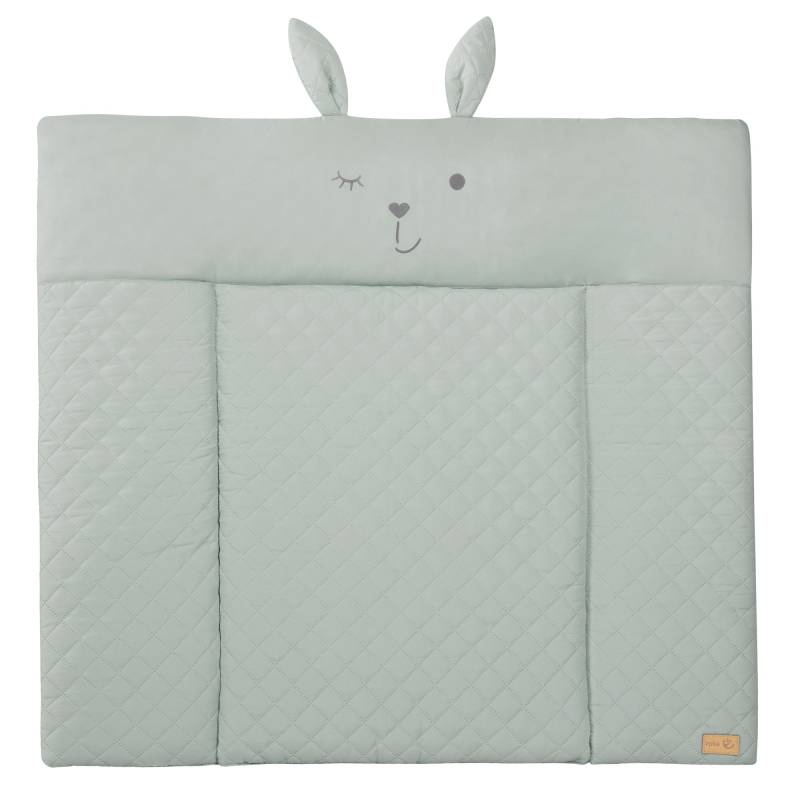 roba Wickelauflage soft 'roba Style' 85x75 cm, abwischbar, in frosty green, mit Hasengesicht „Lily“ roba Wickelauflage soft 'roba Style' 85x75 cm, abwischbar, in frosty green, mit Hasengesicht „Lily“