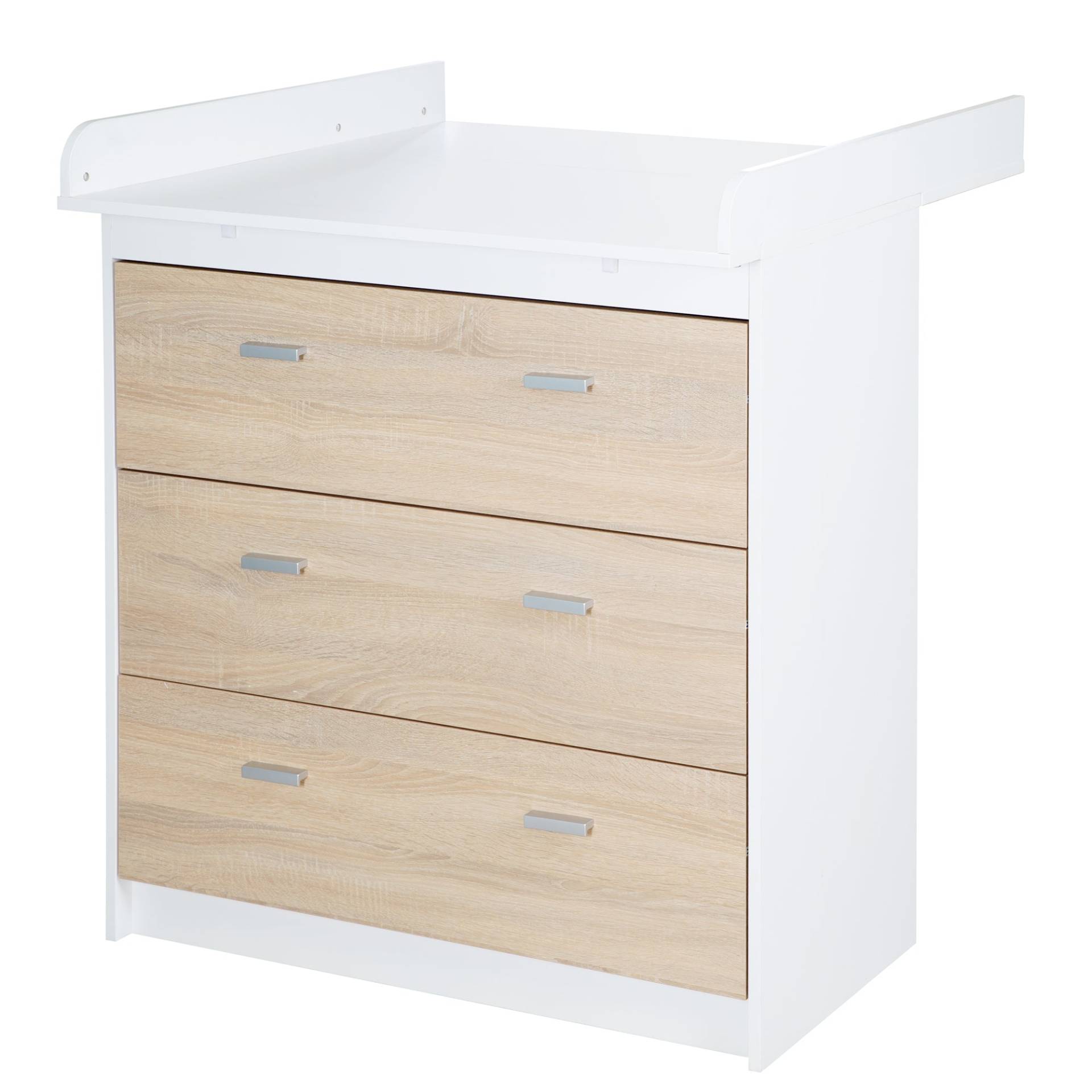 roba Wickelkommode 'Gabriella' mit abnehmbarem Ansatz, bicolor, 3 Schubladen, Wickelhöhe 90 cm
