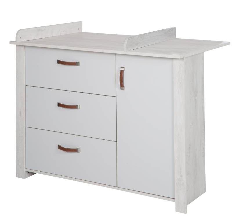 roba Wickelkommode 'Mila' mit Ansatz, Soft-Close, 3 Schubladen, 1 Tür, Wickelhöhe 90,5 cm
