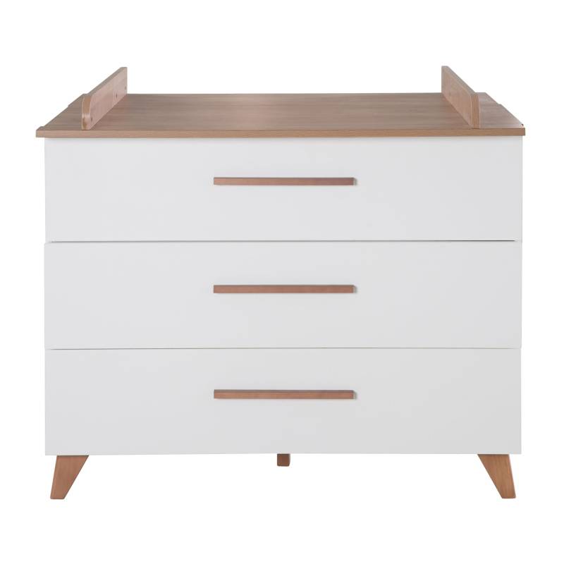 roba Wickelkommode 'Ole' - 3 Schubladen inkl. Holzgriffe & -füßen - Eiche / Weiß roba Wickelkommode 'Ole' - 3 Schubladen inkl. Holzgriffe & -füßen - Eiche / Weiß
