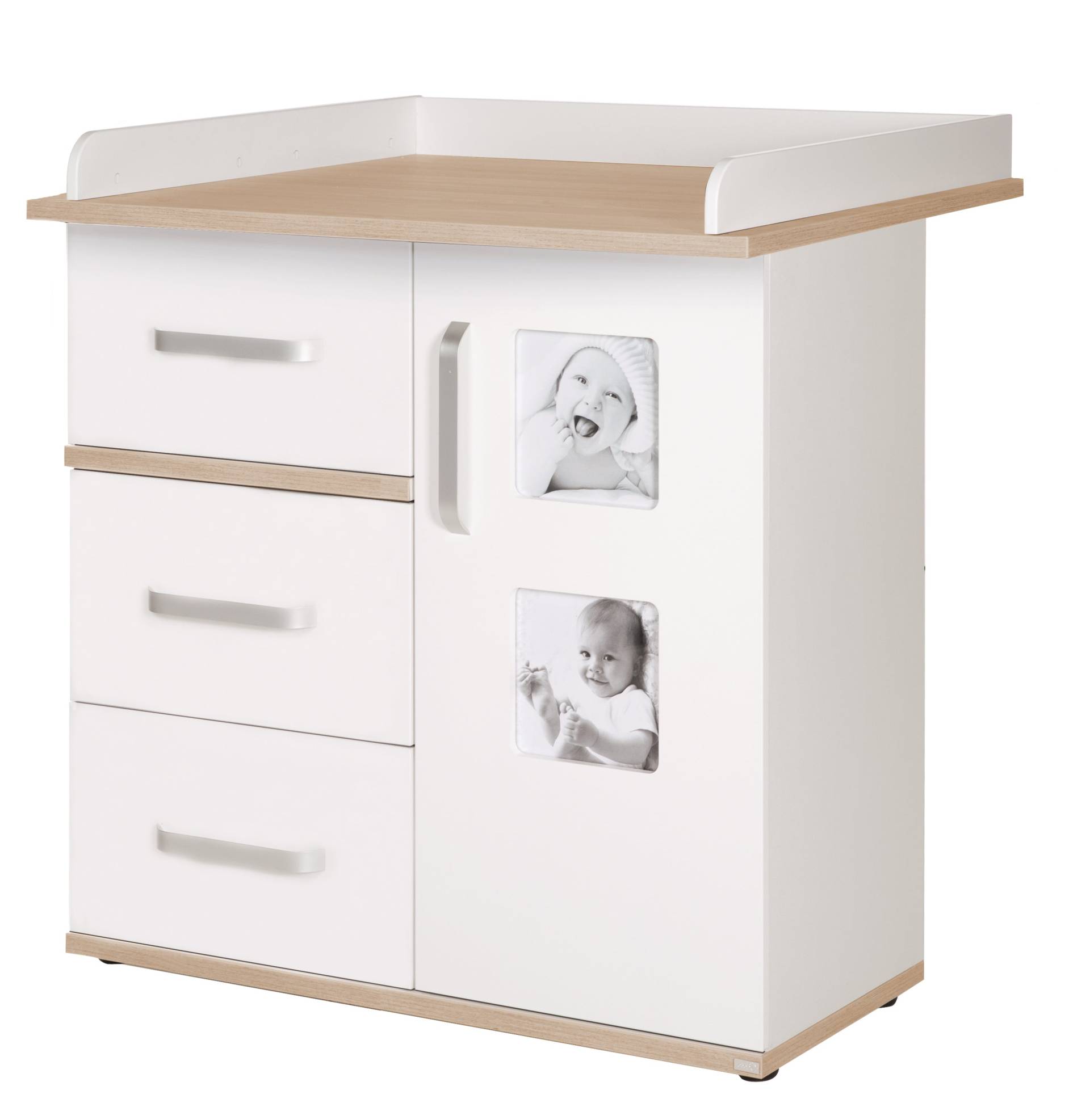 roba Wickelkommode 'Pia' mit Wickelansatz , mit 2 Bilderrahmen, praktische Einteilung, Wickelhöhe 94 cm