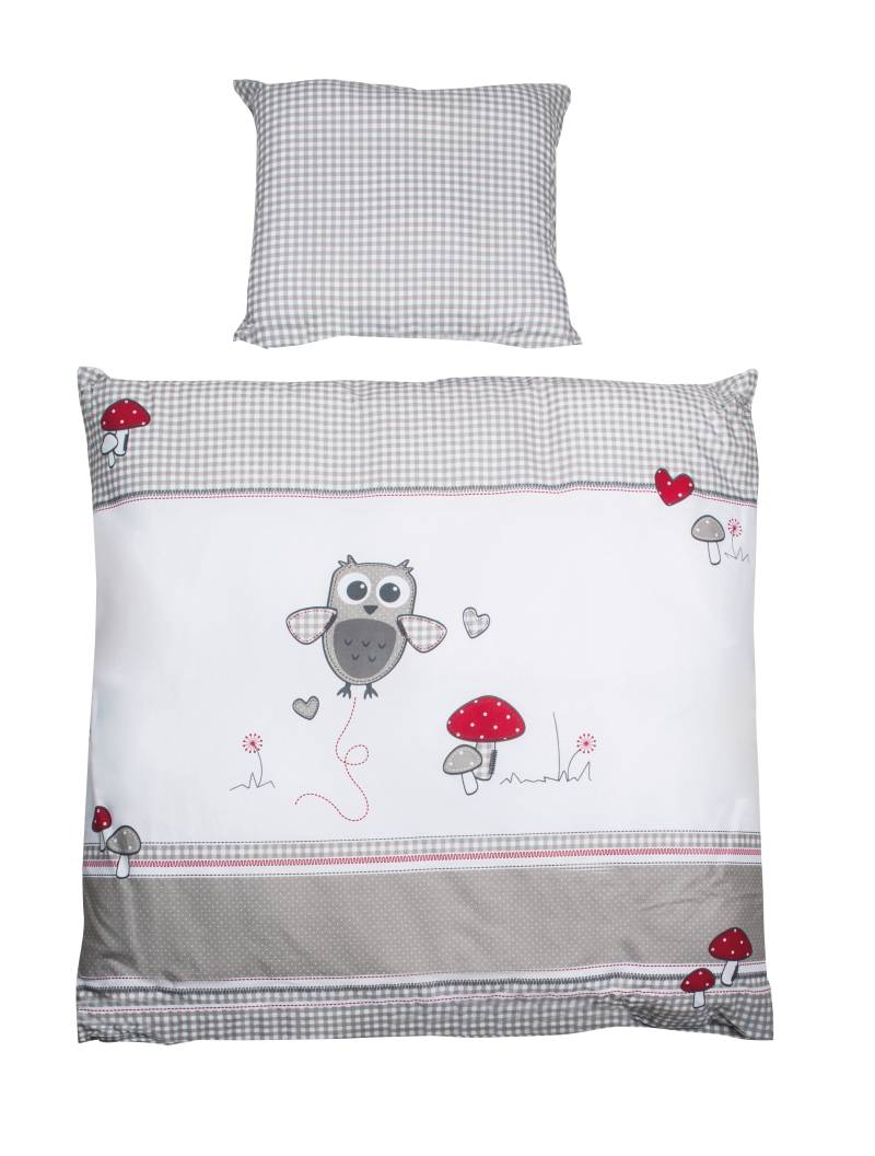roba Wiegenbettwäsche 'Adam & Eule', 2-tlg Wiegenset, Babybettwäsche 80 x 80 cm, 100 % Baumwolle roba Wiegenbettwäsche 'Adam & Eule', 2-tlg Wiegenset, Babybettwäsche 80 x 80 cm, 100 % Baumwolle
