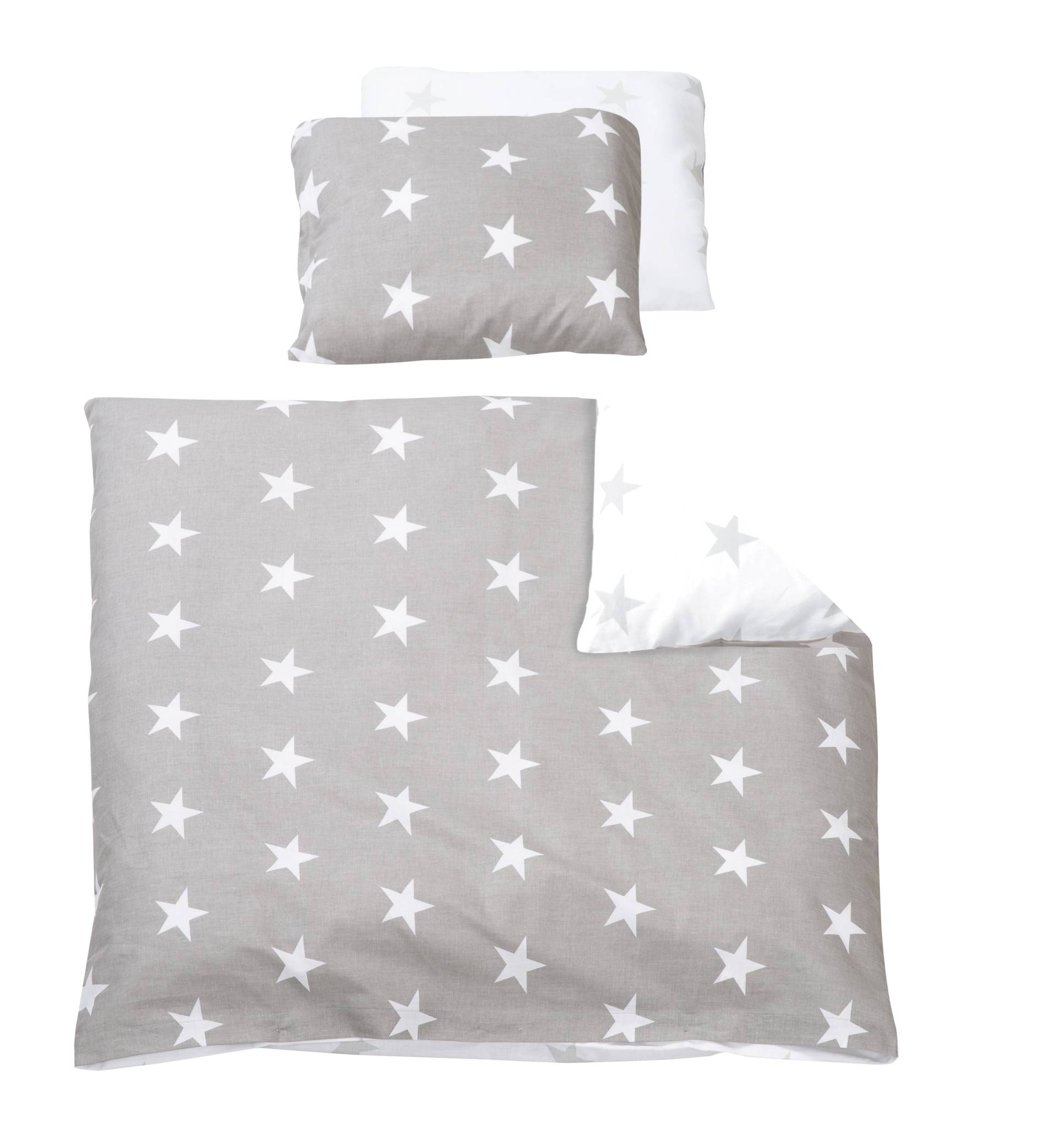 roba Wiegenbettwäsche 'Little Stars', 2-tlg Wiegenset, Babybettwäsche 80 x 80 cm, 100 % Baumwolle