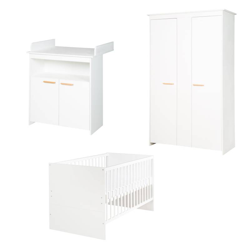 roba Zimmerset 'Anton' inkl. Kinderbett 70x140, Wickelkommode 2-türig, Kleiderschrank 2,5-türig