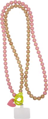 rosa, Handykette Holzperlen - Happy together