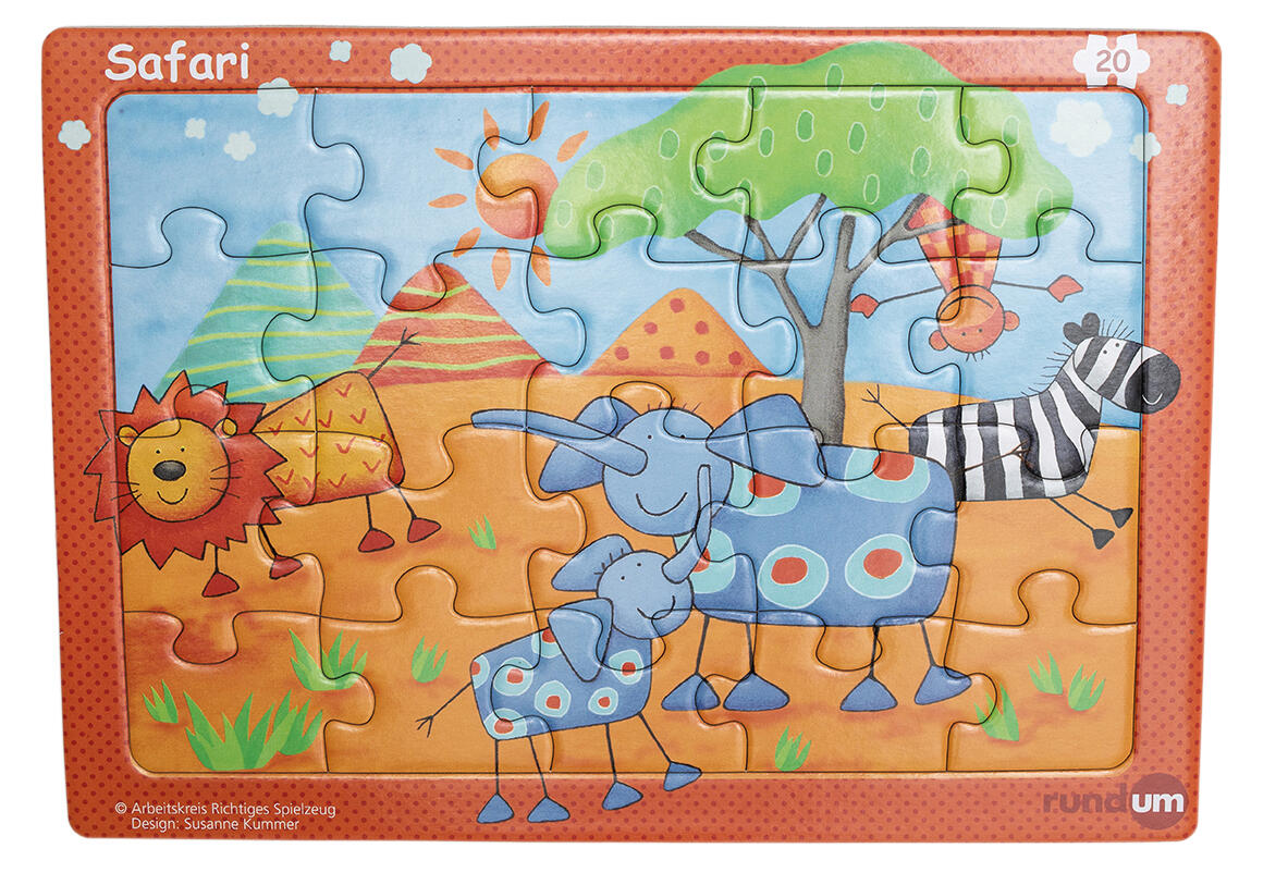 rundum - 20 Teile Puzzle Safari