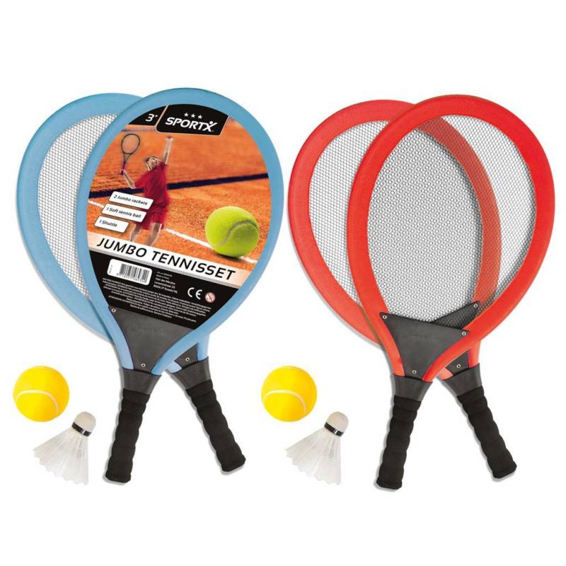 van der Meulen - Badminton / Jumbo Tennisset / blau oder orange van der Meulen - Badminton / Jumbo Tennisset / blau oder orange
