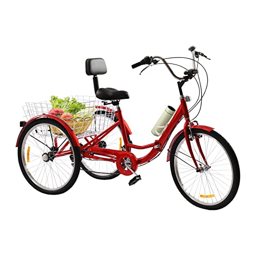 biniliubi Dreirad Erwachsene, Dreirad mit klappbarem hinten, höhenverstellbar, Freizeit-Einkaufswagen,dreiräder geeignet ältere Männer Frauen, Verstellbarer Tricycle, Einkaufen Korb verbreitern biniliubi Dreirad Erwachsene, Dreirad mit klappbarem hinten, höhenverstellbar, Freizeit-Einkaufswagen,dreiräder geeignet ältere Männer Frauen, Verstellbarer Tricycle, Einkaufen Korb verbreitern von biniliubi