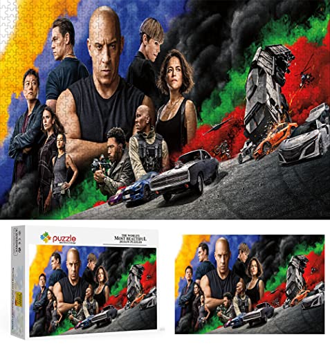 binoa Film Fast and Furious Puzzle, 1000 Teile, Karton, Jigsaw, Modern, 70x50cm, Für Erwachsene und Kinder ab 7 Jahren von LINLINLI