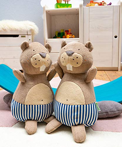 bionik by BioKinder Original Kuscheltier Biber Bruno | für Kleinkinder aus Baumwolle | vegan, ca. 30 cm von bionik by BioKinder