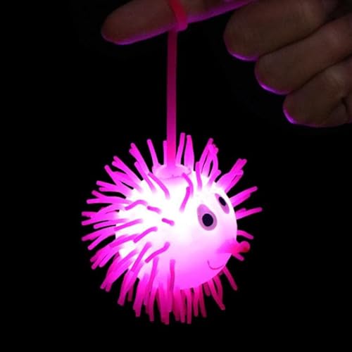 biteatey Leuchtender Hüpfball, Squishy leuchtende Kugeln, Tragbares, wiederverwendbares Strobe-Blinklicht, sensorisches Spielzeug, LED-blinkende, leuchtende Pufferbälle für Partygeschenke, von biteatey