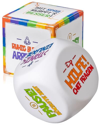 blaash Anti Stress Würfel mit Sprüchen zum Stressabbau | Lustige Büro-Geschenke für den Chef | für Kollegen | Geschäftseröffnung blaash Anti Stress Würfel mit Sprüchen zum Stressabbau | Lustige Büro-Geschenke für den Chef | für Kollegen | Geschäftseröffnung von blaash