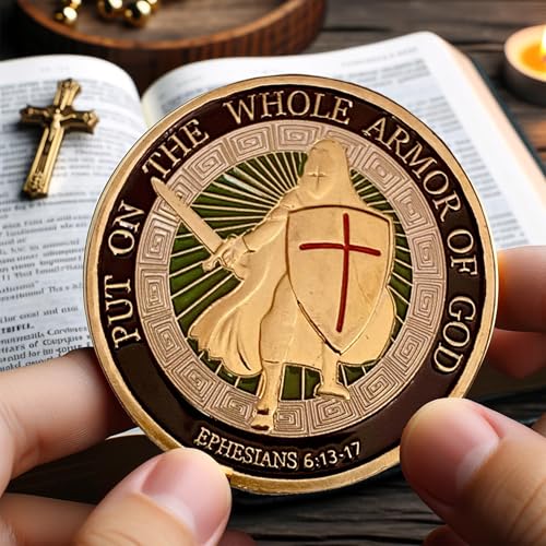 Put on The Whole Armor of God Christian Gold Plated Coin Your Lucky Coin Put on The Whole Armor of God Christian Gold Plated Coin Your Lucky Coin von blinkee